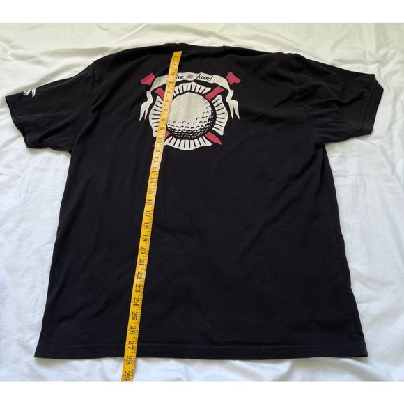 Grim Reaper Playing Golf Mens Shirt XL Fire and Fuel Apparel Lucky Fore - Picture 7 of 7